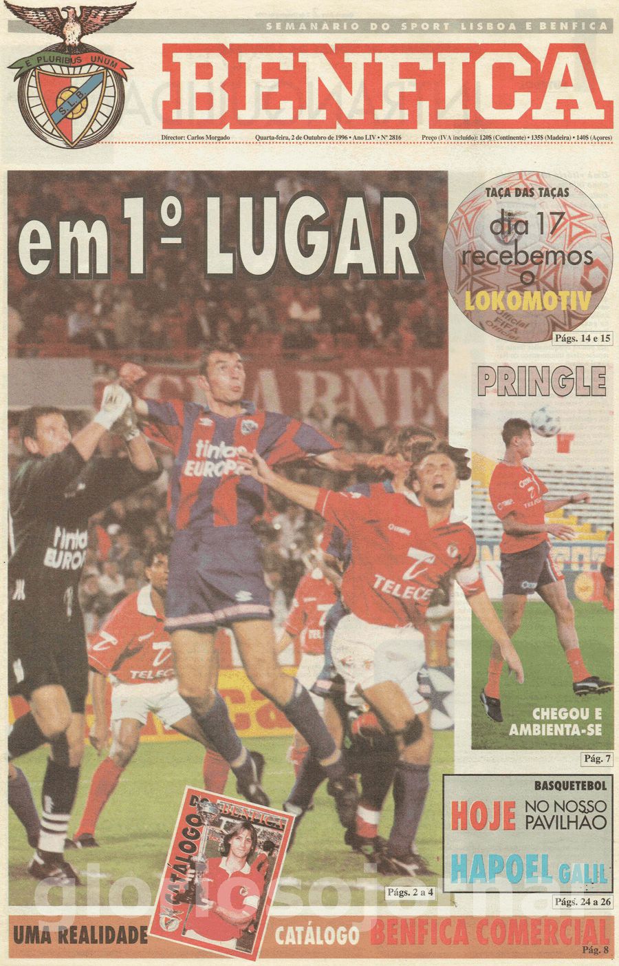 jornal o benfica 2816 1996-10-02